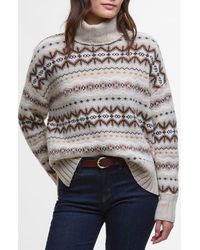 Barbour - Helen Fair Isle Wool Blend Turtleneck Tunic Sweater - Lyst