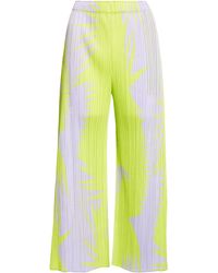 Pleats Please Issey Miyake - Piquant Print Pleated Wide Leg Pants - Lyst