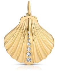 EF Collection - Jumbo Diamond Shell Pendant - Lyst
