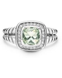 David Yurman - Petite Albion Diamond Halo Cushion Ring - Lyst