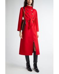 Valentino Garavani - Double Breasted Wool & Cashmere Belted Coat - Lyst