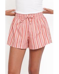 Petal & Pup - Mattina Stripe Cotton Drawstring Shorts - Lyst