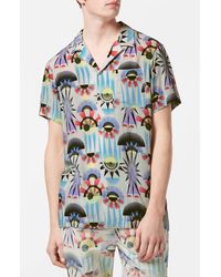 Scotch & Soda - Relaxed Fit Print Short Sleeve Button-Up Shirt - Lyst