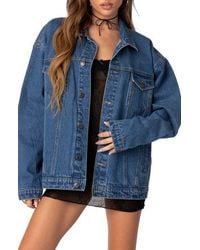 Edikted - Dalia Oversize Denim Jacket - Lyst