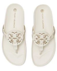 Tory Burch - Miller Cloud Leather Thong Sandals - Lyst