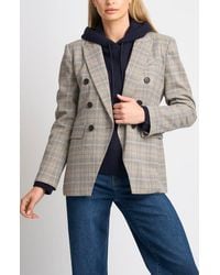 Halogen® - Plaid Double Breasted Blazer - Lyst