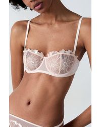 Etam - Amaryllis Embroidered Underwire Demi Bra - Lyst