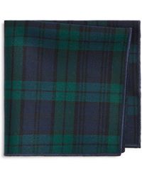 CLIFTON WILSON - Tartan Plaid Wool Pocket Square - Lyst