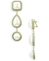 Lele Sadoughi - Imitation Pearl Linear Drop Earrings - Lyst