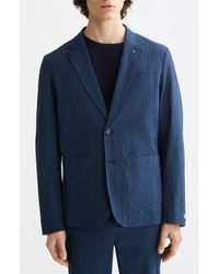 Scotch & Soda - Regular Fit Unconstructed Cotton Stretch Seersucker Suit Jacket - Lyst