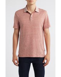 BOSS - Press Cotton And Linen Polo - Lyst