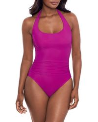 Miraclesuit - Rock Solid Utopia One-Piece Halter Swimsuit - Lyst