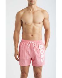 BOSS - Octopus Swim Trunks - Lyst