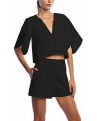 LBLC The Label - Amalfi Deep V Blouse - Lyst