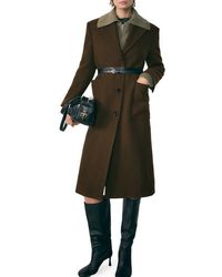 Mango - Pocketed Virgin Wool Blend Coat - Lyst