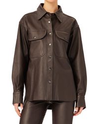 DL1961 - Faye Leather Shirt - Lyst