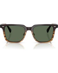 Oliver Peoples - 52Mm Rectangular Polarized Sunglasses - Lyst