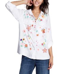 Billy T - Sketchbook Embroidered Button-Up Shirt - Lyst