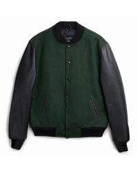 Last Wolf - Pine Varsity Jacket - Lyst