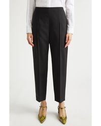 Marni - Pintuck Tapered Straight Leg Virgin Wool Pants - Lyst