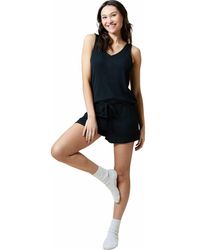 Softies - Rib Dream Double V Short Set - Lyst