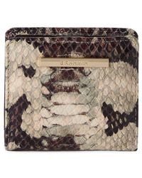 Brahmin - Jane Snakeskin Embossed Leather Bifold Wallet - Lyst
