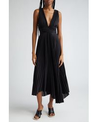 A.L.C. - A. L.c. Everly Pleated Strappy Back Midi Dress - Lyst