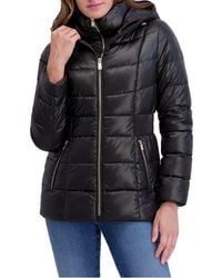 Kensie - Hooded Puffer Jacket - Lyst