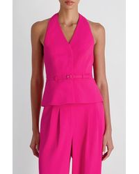 French Connection - Harry Belted Suiting Halter Top - Lyst