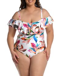 La Blanca - Paradise Ruffle Cold Shoulder Mio One-piece Swimsuit - Lyst