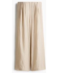 H&M - Crinkled Viscose-Blend Pants - Lyst