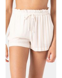 Roxy - Stripe Out Cover-Up Drawstring Shorts - Lyst