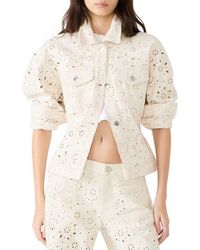 Steve Madden - Henrietta Embroidered Eyelet Cotton Jacket - Lyst