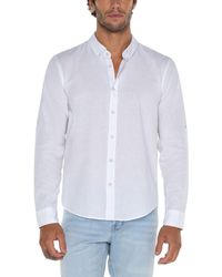 Liverpool Los Angeles - Roll Sleeve Button-down Shirt - Lyst