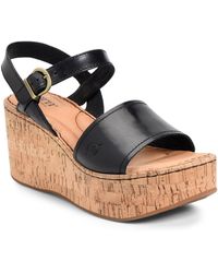 born iemza leather wedge sandals