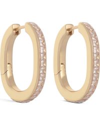 Reiss - Mia Modern Cubic Zirconia Hoop Earrings - Lyst