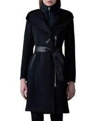 Mackage - Shia-Slb 2-In-1 Double Face Wool Coat With Removable Bib - Lyst
