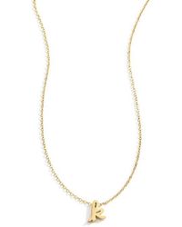 Mint & Lily - Tiny Script Initial Necklace - Lyst