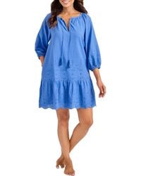 Tommy Bahama - Eyelet Cove Embroidered Organic Cotton Cover-Up Dress - Lyst