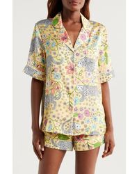 Karen Mabon - Snow Leopard Satin Short Pajamas - Lyst