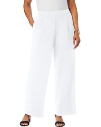 Jessica London - Stretch Knit Crepe Wide Leg Pant - Lyst
