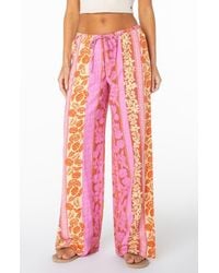 Roxy - Iyla 2 Printed Wide Leg Drawstring Pants - Lyst