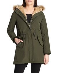 Levi's - Arctic Cloth Water Resistant Hooded Parka With Removable Faux Fur Trim - Lyst