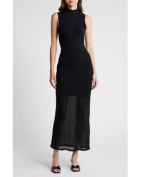 FRAME - Mesh Mockneck Dress - Lyst