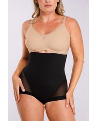 Shapellx - High Waist Mesh Tummy Control Brief - Lyst