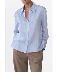 Mango - Stripe Button-Up Shirt - Lyst