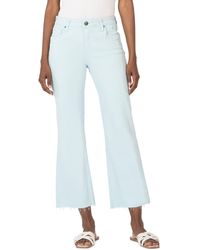 Kut From The Kloth - Kelsey Raw Hem High Waist Ankle Flare Jeans - Lyst