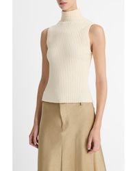 Vince - Sleeveless Rib Top - Lyst