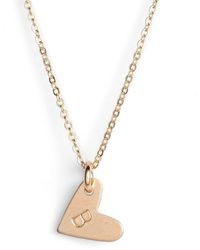 Nashelle - 14k-gold Fill Initial Mini Heart Pendant Necklace - Lyst