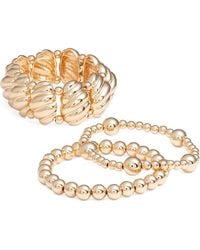 Open Edit - Assorted Pack Of 3 Stretch Bracelets - Lyst